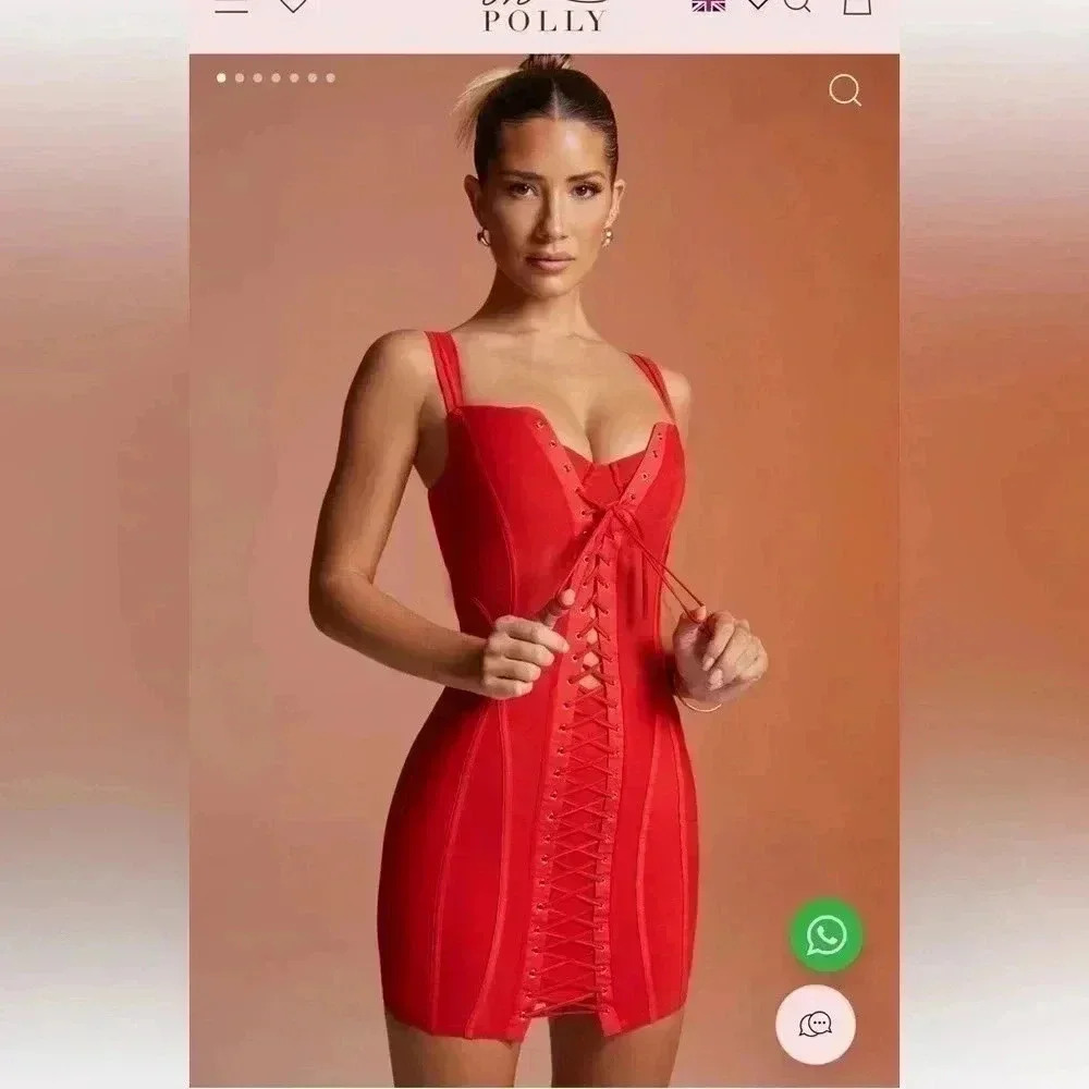 OH POLLY SIZE  US 8 LACE UP DRESS